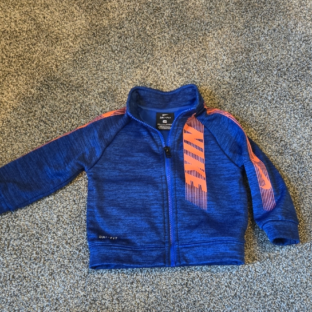 Nike Dri-FIT Blue Jacket with Orange Accents